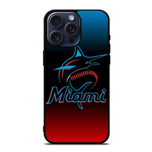 MIAMI MARLINS MLB LOGO iPhone 15 Pro Max Case MIAMI MARLINS MLB LOGO iPhone 15 Pro Max Case