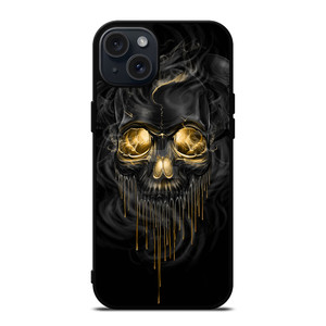 SKULL MELT ANGRY BLACK iPhone 15 Plus Case SKULL MELT ANGRY BLACK iPhone 15 Plus Case