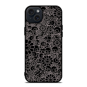 TAKASHI MURAKAMI BLACK SKULL iPhone 15 Plus Case