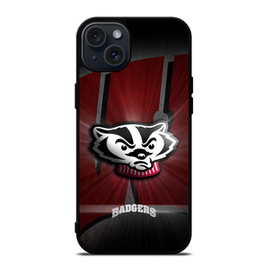WISCONSIN BADGERS iPhone 15 Plus Case WISCONSIN BADGERS iPhone 15 Plus Case