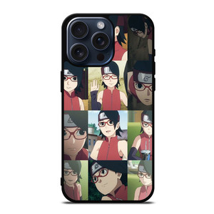 SARADA UCHIHA COLLAGE iPhone 15 Pro Max Case SARADA UCHIHA COLLAGE iPhone 15 Pro Max Case