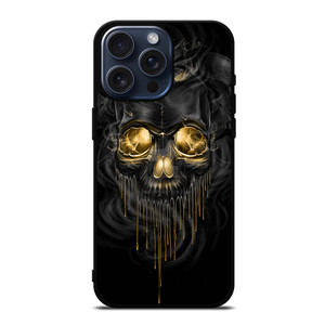 SKULL MELT ANGRY BLACK iPhone 15 Pro Max Case