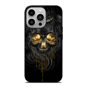 SKULL MELT ANGRY BLACK iPhone 14 Pro Case