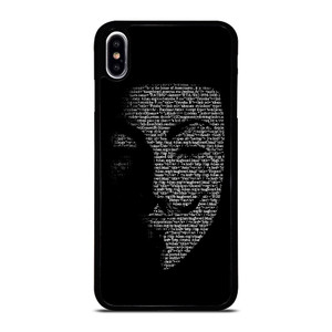 V FOR VENDETTA MASK iPhone XS Max Case V FOR VENDETTA MASK iPhone XS Max Case