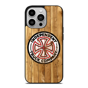 INDEPENDENT TRUCK LOGO WOODEN 2 iPhone 14 Pro Case