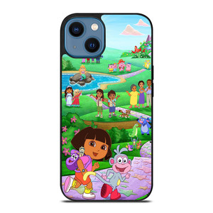 DORA THE EXPLORER CHARACTERS iPhone 14 Case DORA THE EXPLORER CHARACTERS iPhone 14 Case