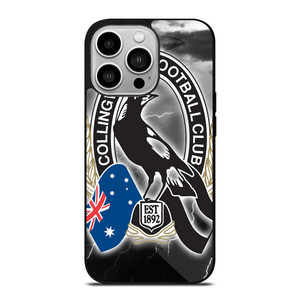 COLLINGWOOD MAGPIES AFL LOGO iPhone 14 Pro Case