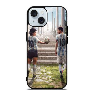 DIEGO MARADONA AND LIONEL MESSI iPhone 15 Case