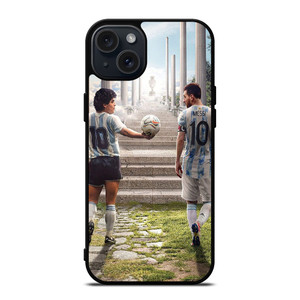 DIEGO MARADONA AND LIONEL MESSI iPhone 15 Plus Case DIEGO MARADONA AND LIONEL MESSI iPhone 15 Plus Case