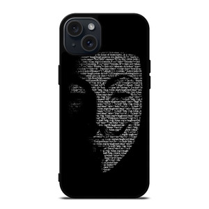 V FOR VENDETTA MASK iPhone 15 Plus Case V FOR VENDETTA MASK iPhone 15 Plus Case