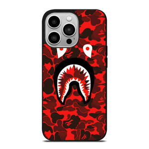 BAPE SHARK FACE RED CAMO iPhone 14 Pro Case BAPE SHARK FACE RED CAMO iPhone 14 Pro Case
