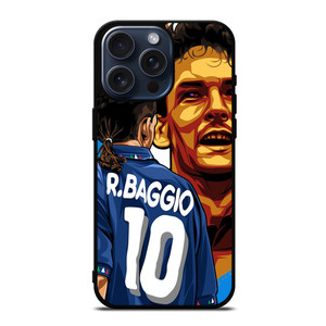 ROBERTO BAGGIO LEGEND ITALY ART iPhone 15 Pro Max Case ROBERTO BAGGIO LEGEND ITALY ART iPhone 15 Pro Max Case