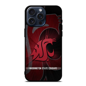 WASHINGTON STATE COUGARS LOGO iPhone 15 Pro Max Case