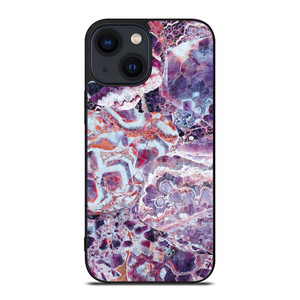 PURPLE CRYSTAL MARBLE PATTERN 2 iPhone 14 Plus Case PURPLE CRYSTAL MARBLE PATTERN 2 iPhone 14 Plus Case