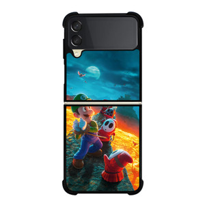 LUIGI THE SUPER MARIO BROS SCARED Samsung Z Flip 3 Case LUIGI THE SUPER MARIO BROS SCARED Samsung Z Flip 3 Case