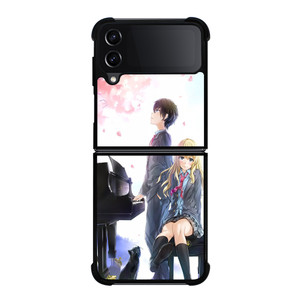 SHIGATSU WA KIMI NO USO ANIME ROMANCE Samsung Z Flip 4 Case SHIGATSU WA KIMI NO USO ANIME ROMANCE Samsung Z Flip 4 Case