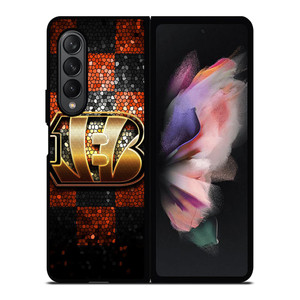 CINCINNATI BENGALS LOGO 2 Samsung Z Fold 3 Case CINCINNATI BENGALS LOGO 2 Samsung Z Fold 3 Case