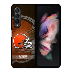 CLEVELAND BROWNS LOGO Samsung Z Fold 3 Case CLEVELAND BROWNS LOGO Samsung Z Fold 3 Case