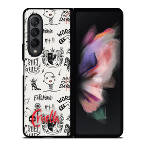 CRUELLA DISNEY PATTERN Samsung Z Fold 3 Case CRUELLA DISNEY PATTERN Samsung Z Fold 3 Case
