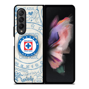 CRUZ AZUL DEPORTIVO ART Samsung Z Fold 3 Case CRUZ AZUL DEPORTIVO ART Samsung Z Fold 3 Case