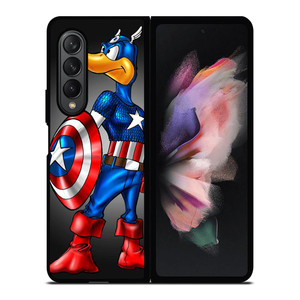 DAFFY DUCK CAPTAIN AMERICA Samsung Z Fold 3 Case DAFFY DUCK CAPTAIN AMERICA Samsung Z Fold 3 Case