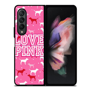 DOG PINK VICTORIA'S SECRET Samsung Z Fold 3 Case DOG PINK VICTORIA'S SECRET Samsung Z Fold 3 Case