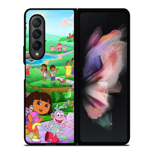 DORA THE EXPLORER CHARACTERS Samsung Z Fold 3 Case DORA THE EXPLORER CHARACTERS Samsung Z Fold 3 Case