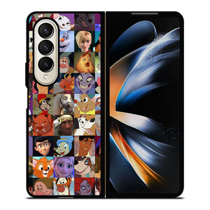 ALL DISNEY CHARACTERS COLLAGE Samsung Z Fold 4 Case ALL DISNEY CHARACTERS COLLAGE Samsung Z Fold 4 Case
