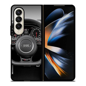AUDI LOGO STREERING WHEEL Samsung Z Fold 4 Case AUDI LOGO STREERING WHEEL Samsung Z Fold 4 Case