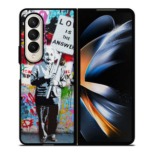 BANKSY EINSTEIN Samsung Z Fold 4 Case BANKSY EINSTEIN Samsung Z Fold 4 Case