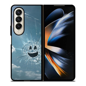 BLACK MIRROR SMILEY MOVIE Samsung Z Fold 4 Case BLACK MIRROR SMILEY MOVIE Samsung Z Fold 4 Case