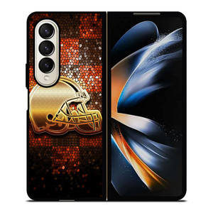 CLEVELAND BROWNS HELMET Samsung Z Fold 4 Case CLEVELAND BROWNS HELMET Samsung Z Fold 4 Case