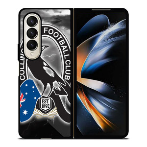 COLLINGWOOD MAGPIES AFL LOGO Samsung Z Fold 4 Case
