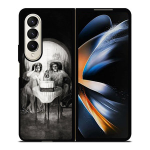 DATE SKULLS ILLUSION BLACK Samsung Z Fold 4 Case DATE SKULLS ILLUSION BLACK Samsung Z Fold 4 Case
