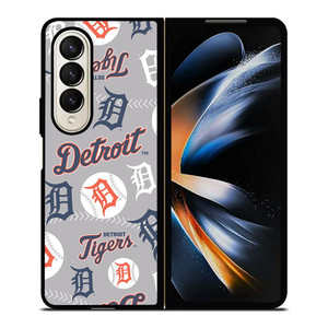 DETROIT TIGERS PATTERN 2 Samsung Z Fold 4 Case DETROIT TIGERS PATTERN 2 Samsung Z Fold 4 Case