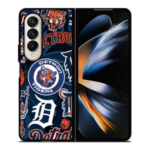 DETROIT TIGERS PATTERN Samsung Z Fold 4 Case DETROIT TIGERS PATTERN Samsung Z Fold 4 Case