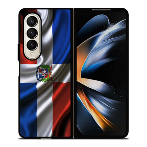 DOMINICAN REPUBLIC FLAG Samsung Z Fold 4 Case DOMINICAN REPUBLIC FLAG Samsung Z Fold 4 Case