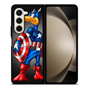 DAFFY DUCK CAPTAIN AMERICA Samsung Z Fold 5 Case DAFFY DUCK CAPTAIN AMERICA Samsung Z Fold 5 Case