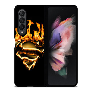 FIRE SUPERMAN LOGO Samsung Z Fold 3 Case