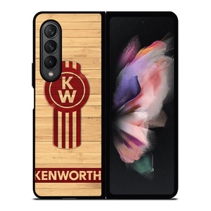 KENWORTH TRUCK LOGO WOODEN Samsung Z Fold 3 Case KENWORTH TRUCK LOGO WOODEN Samsung Z Fold 3 Case