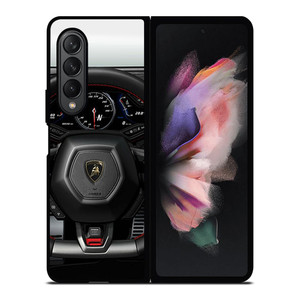 LAMBORGHINI STEERING WHEEL Samsung Z Fold 3 Case LAMBORGHINI STEERING WHEEL Samsung Z Fold 3 Case