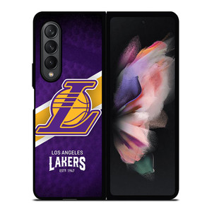 LOS ANGELES LAKERS LOGO 3 Samsung Z Fold 3 Case LOS ANGELES LAKERS LOGO 3 Samsung Z Fold 3 Case
