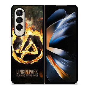 LINKIN PARK FIRE LOGO Samsung Z Fold 4 Case LINKIN PARK FIRE LOGO Samsung Z Fold 4 Case