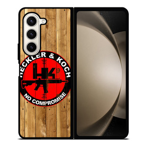 HECKLER AND KOCH LOGO WOODEN Samsung Z Fold 5 Case HECKLER AND KOCH LOGO WOODEN Samsung Z Fold 5 Case