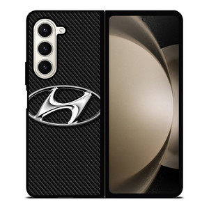 HYUNDAI LOGO CARBON Samsung Z Fold 5 Case HYUNDAI LOGO CARBON Samsung Z Fold 5 Case