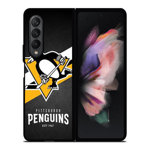 PITTSBURGH PENGUINS LOGO Samsung Z Fold 3 Case PITTSBURGH PENGUINS LOGO Samsung Z Fold 3 Case