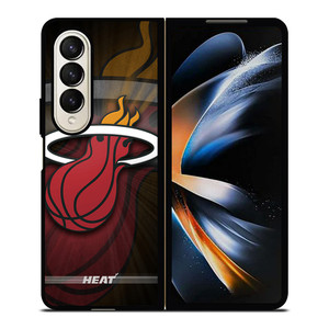 MIAMI HEAT LOGO Samsung Z Fold 4 Case MIAMI HEAT LOGO Samsung Z Fold 4 Case