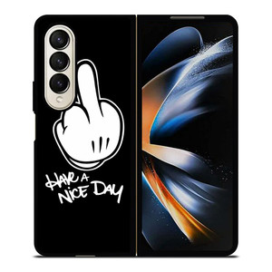 MICKEY MOUSE MIDDLE FINGER Samsung Z Fold 4 Case MICKEY MOUSE MIDDLE FINGER Samsung Z Fold 4 Case