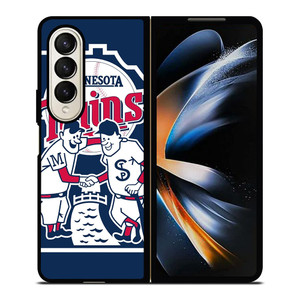 MINNESOTA TWINS LOGO 3 Samsung Z Fold 4 Case MINNESOTA TWINS LOGO 3 Samsung Z Fold 4 Case