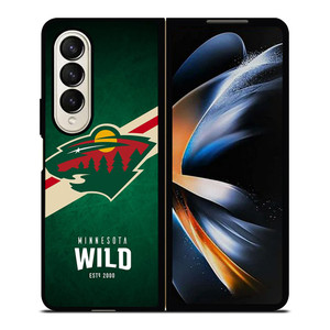 MINNESOTA WILD LOGO Samsung Z Fold 4 Case MINNESOTA WILD LOGO Samsung Z Fold 4 Case